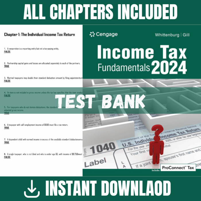Test Bank - Income Tax Fundamentals 2024, 42nd Edition (Gerald E. Whittenburg, Martha Altus-Buller, Steven Gill)
