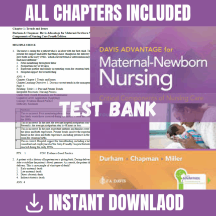 Test Bank - Maternal-Newborn Nursing: The Critical Components of Nursing Care, 4th Edition (Jacqueline L. P. Rhoads, 2020)