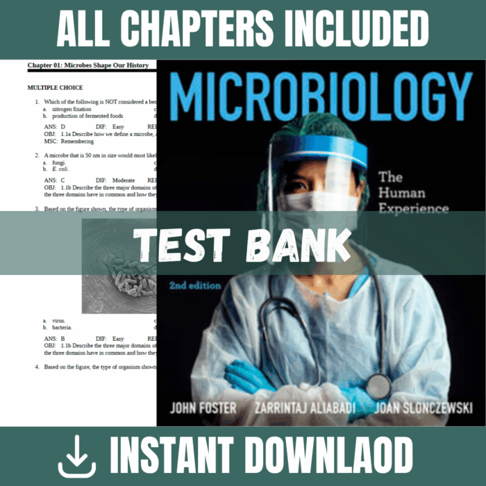 Test Bank - Microbiology: The Human Experience, 2nd Edition (Gary W. Stout, 2021)