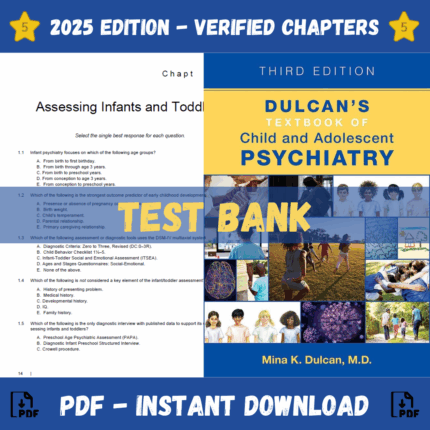 Test Bank -  Dulcan's Textbook of Child and Adolescent Psychiatry, 3rd Edition (Mina K. Dulcan, 2021)